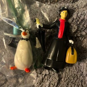 Disney Mary Poppins & Penguin Waiter Christmas Ornaments